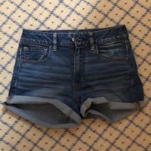 high waisted jean shorts